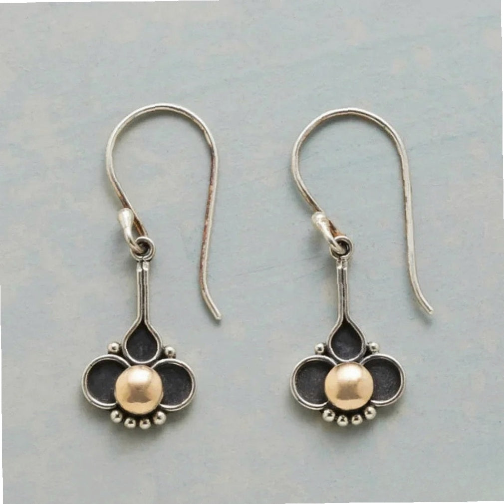 Bohemian Clover Pearl Earrings