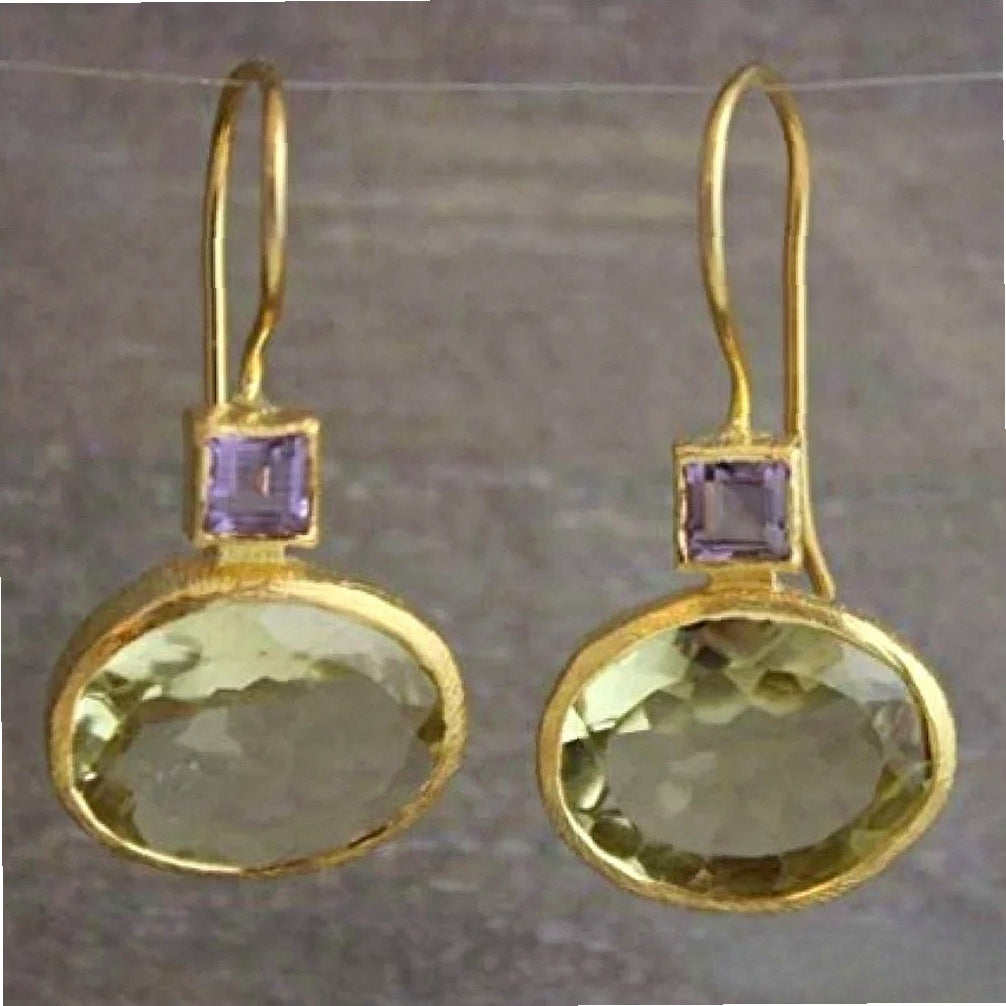 Retro Green Earrings